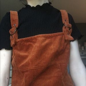 Forever 21 corduroy-type overall dress.